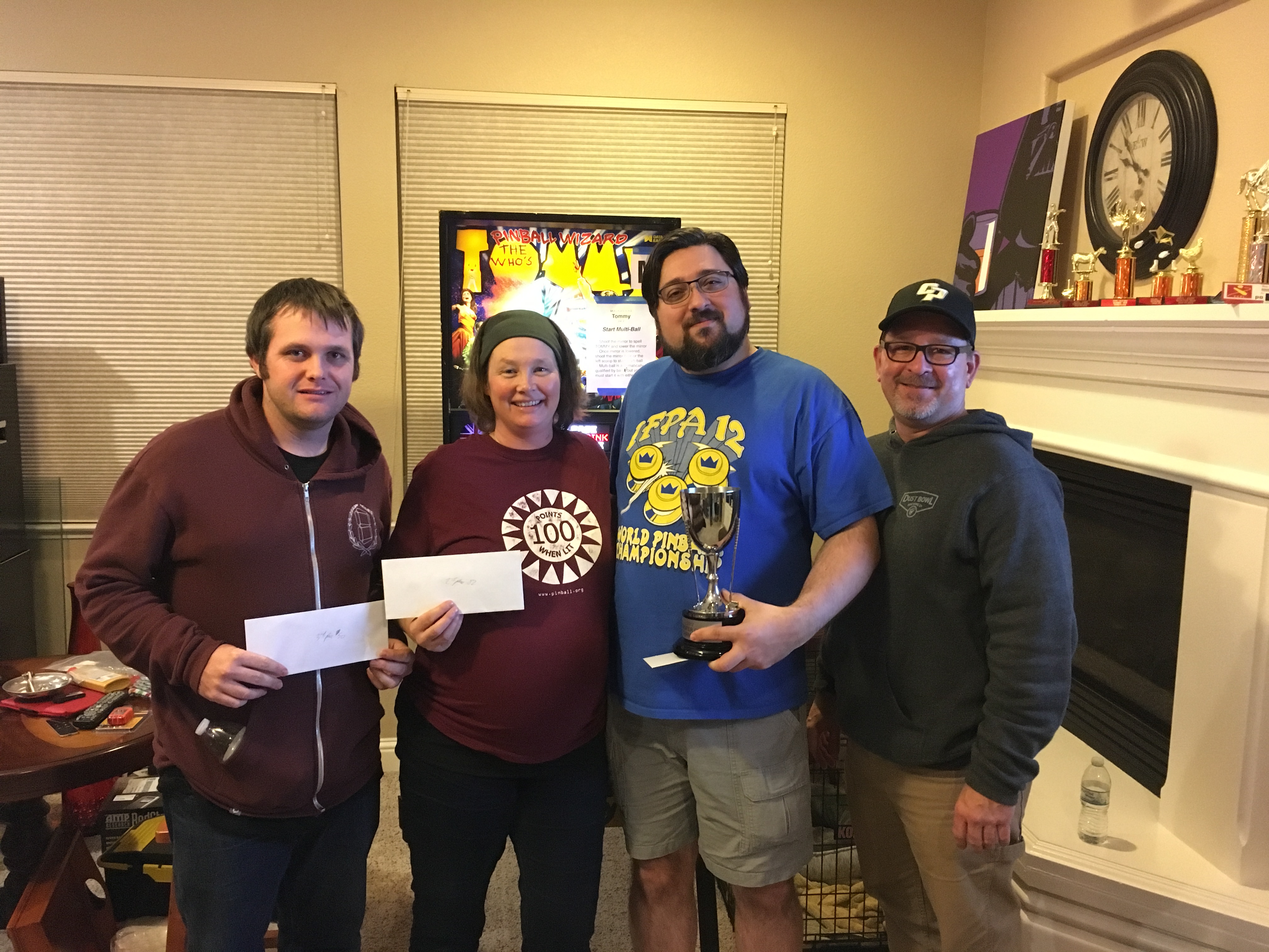 Top four finishers, 01/14/2017 tournament